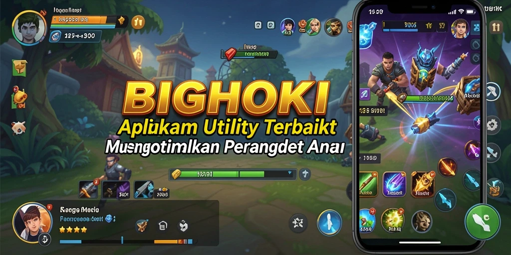 Tampilan antarmuka BIGHOKI yang ramah pengguna dan fitur-fitur Utility.