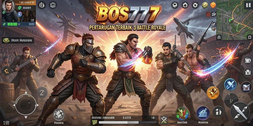 Screenshot pertarungan seru dalam gameplay Battle Royale.