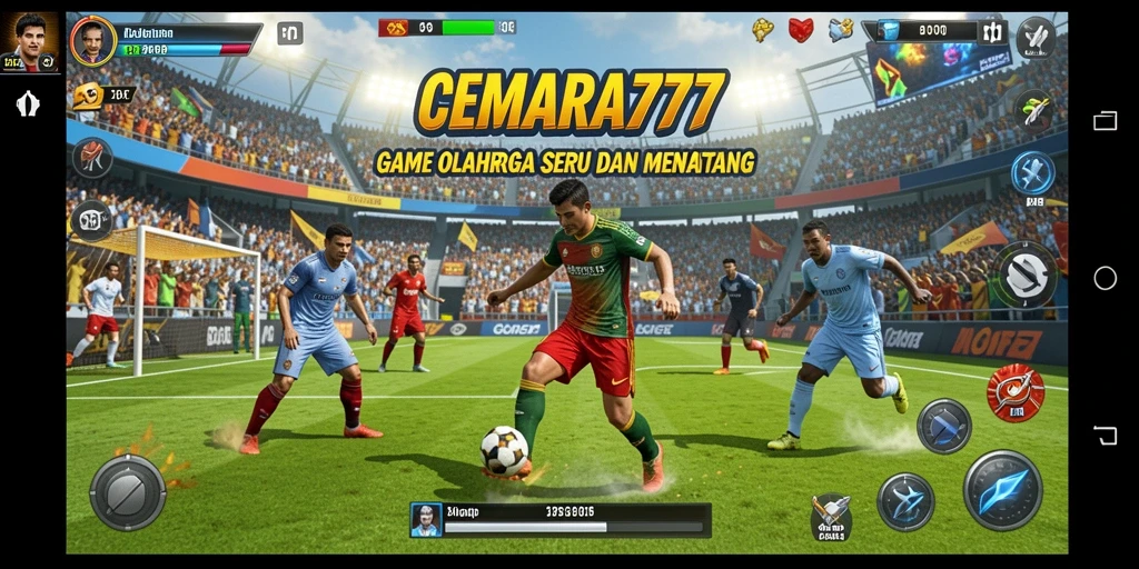 Screenshot gameplay seru CEMARA777 yang menampilkan aksi olahraga.