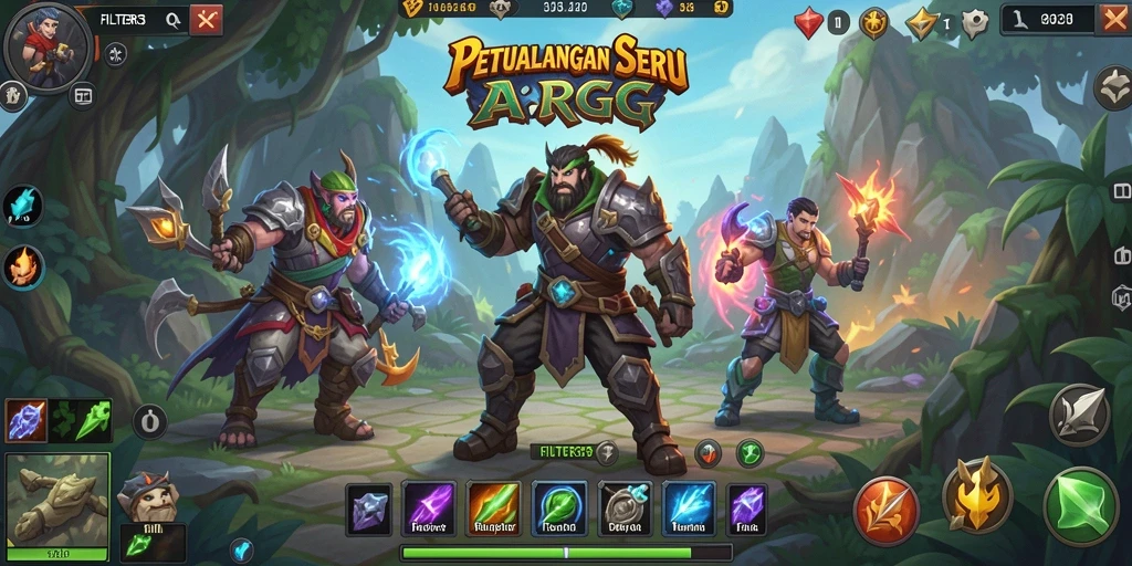 Tangkapan layar gameplay FILTER303 yang menampilkan aksi pertempuran ARPG yang seru.