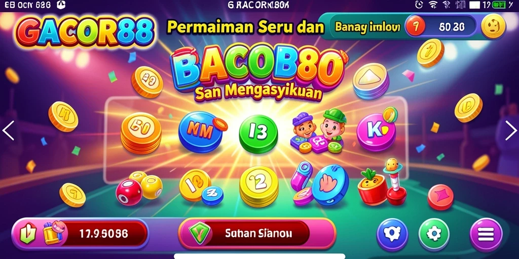Tangkapan layar utama GACOR88 menunjukkan keseruan permainan Bingo.