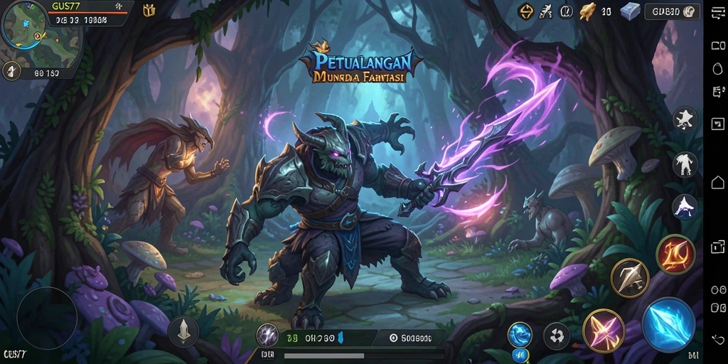Screenshot GUS77 menampilkan permainan petualangan yang seru.