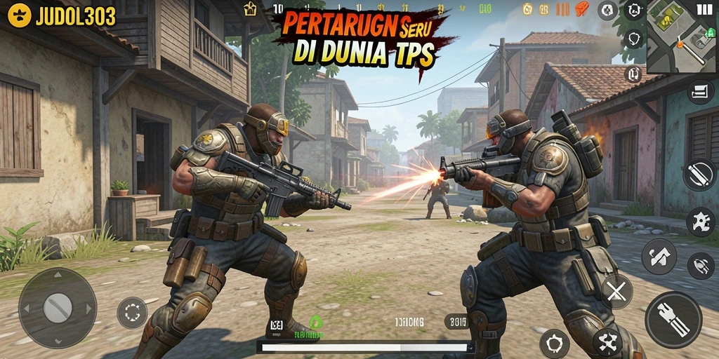 Screenshot gameplay JUDOL303 menampilkan aksi pertempuran yang mendebarkan.