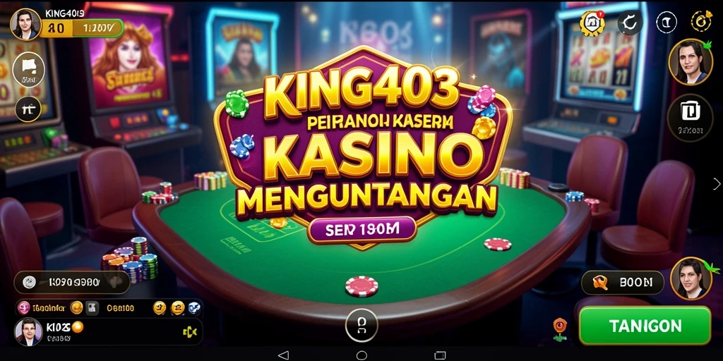 Screenshot utama KING403 menampilkan aksi seru permainan Kasino.