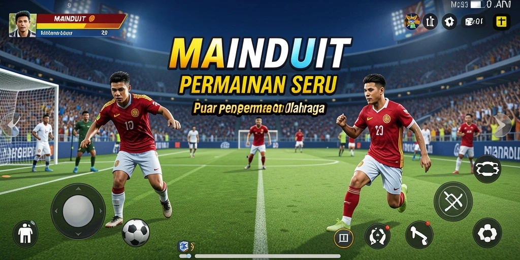 Tampilan gameplay MAINDUIT yang mendebarkan dan seru.
