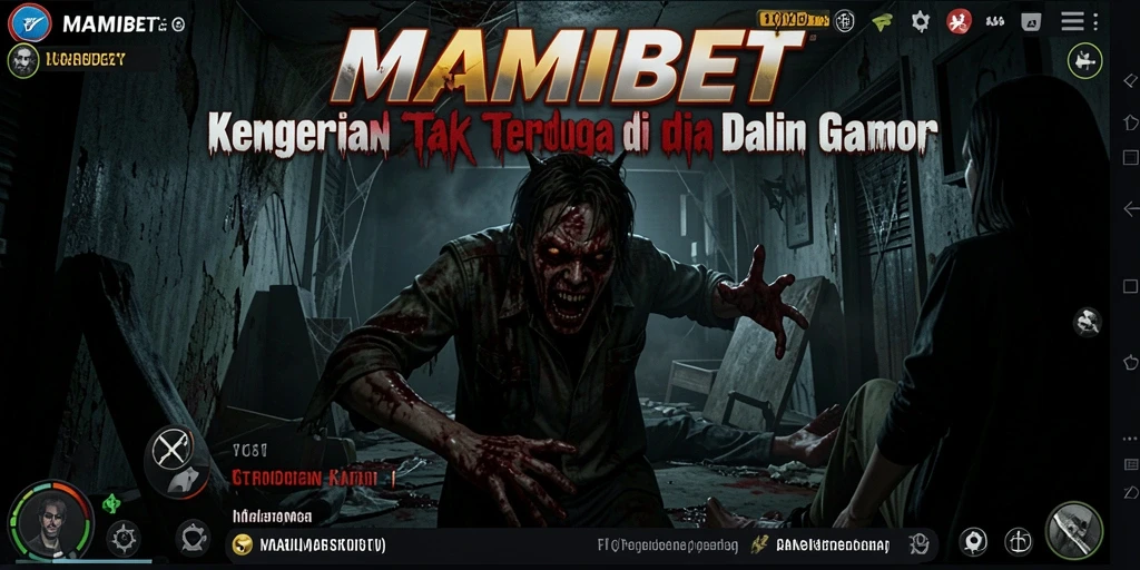 Gameplay menegangkan MAMIBET dengan elemen horor yang mendebarkan.