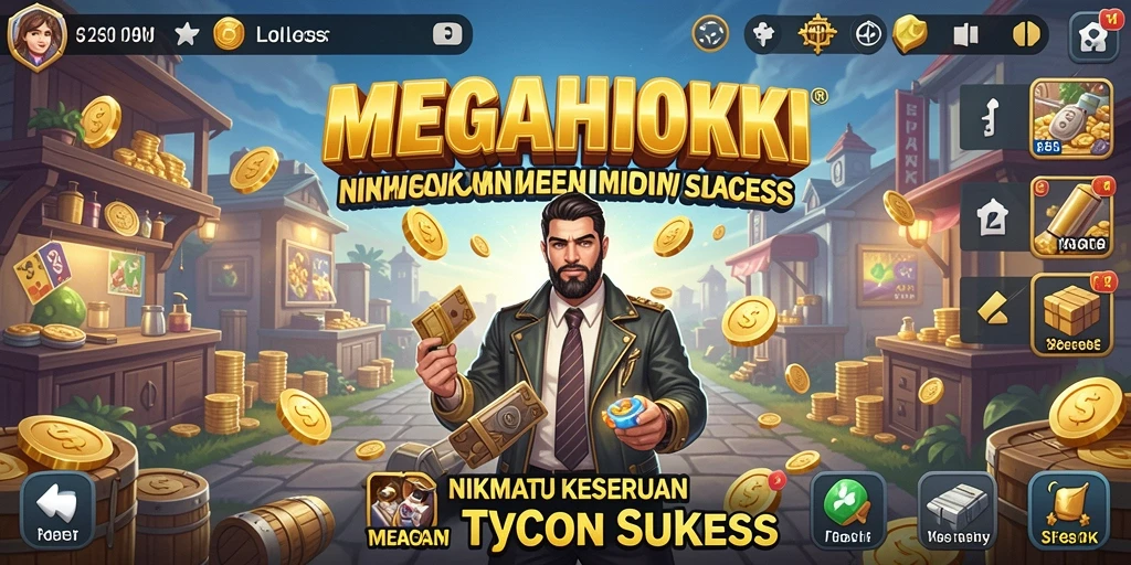 Screenshot menunjukkan gameplay seru dalam MEGAHOKI.