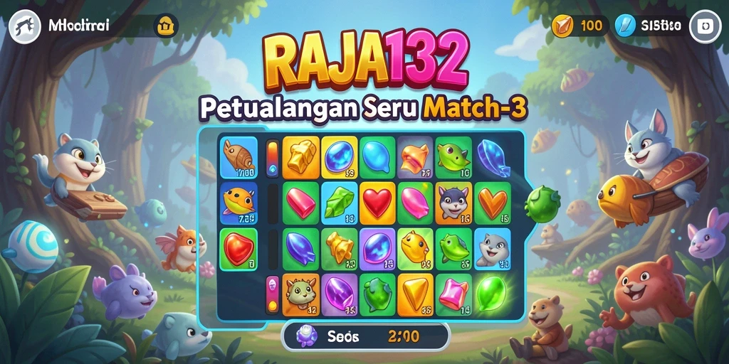 Tangkap momen seru saat mencocokkan permata di RAJA132.