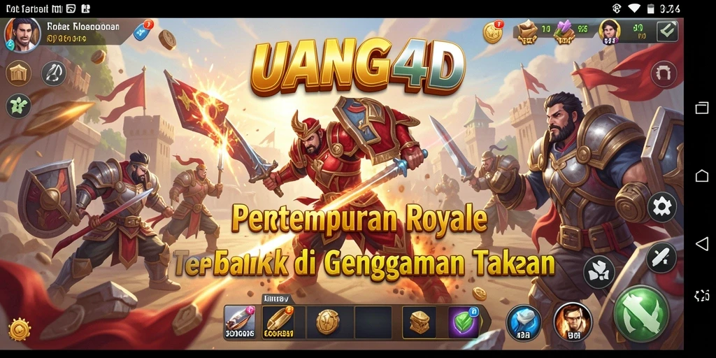 Screenshot UANG4D menunjukkan pertempuran intens di arena Battle Royale.