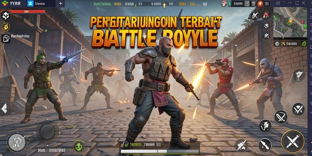Tampilan gameplay YYRR yang seru dalam pertarungan Battle Royale.